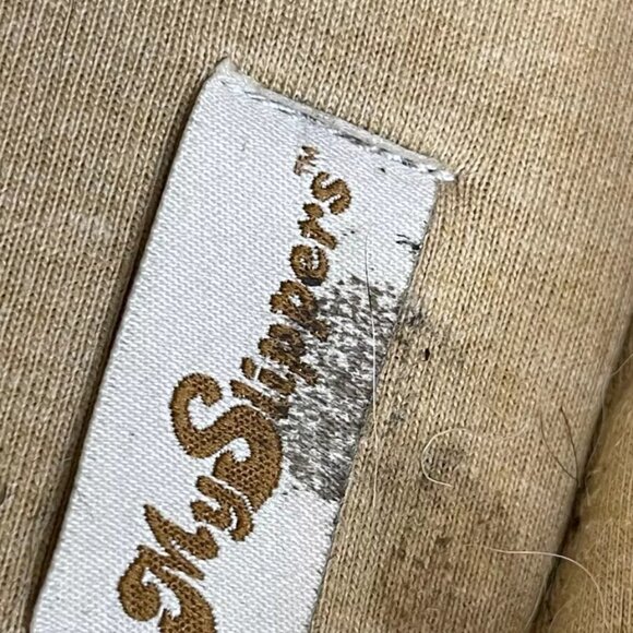 My Pillow Slippers 74472-06 Light Brown Leather Slippers Slip On Women's Size 10 - Picture 8 of 9